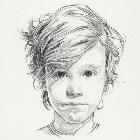Рисунок мальчика карандашом