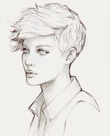 Короткие стрижки для срисовки