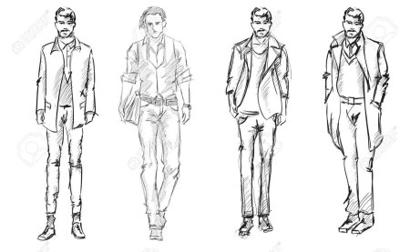 Человек в костюме скетч