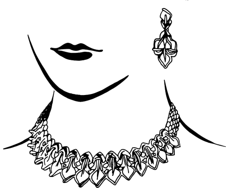 Ожерелье раскраска для детей