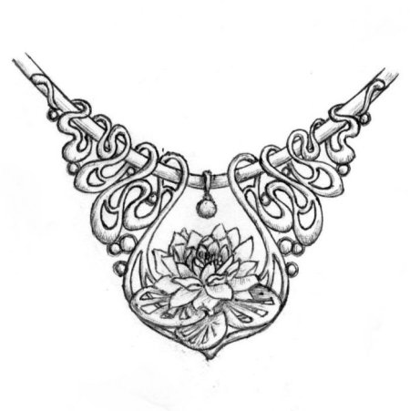 Эскизы ювелирных изделий колье