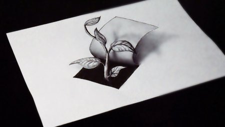 3d рисунки на бумаге