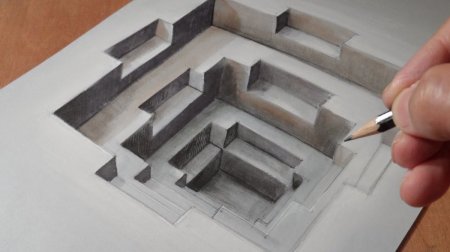 Объемные здания рисунки простые