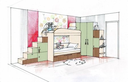 Эскиз детской комнаты