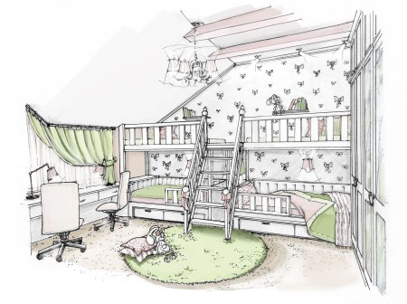 Детская комната рисунок