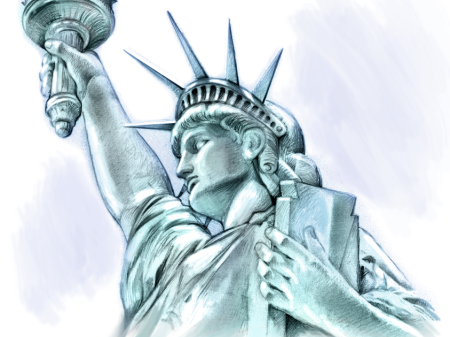 Статуя свободы эскиз тату