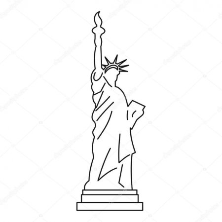 Статуя свободы Нью-Йорк раскраска
