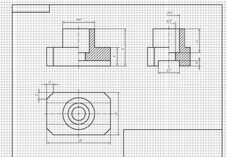 Чертежи на миллиметровке Инженерная Графика