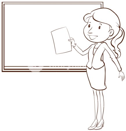 Раскраска учитель у доски