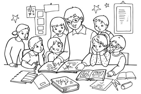 Раскраска на тему школа для детей