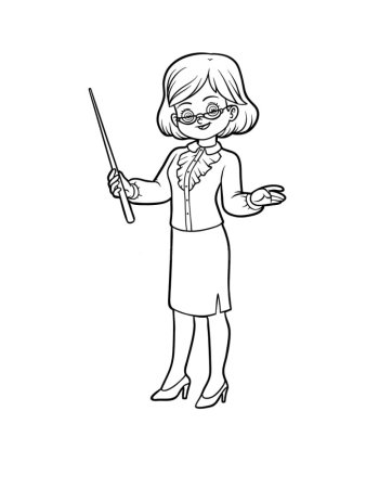 Раскраска учитель