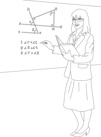 Учитель карандашом