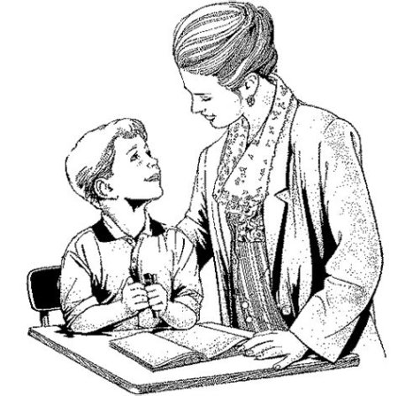 Учитель и ученик иллюстрация