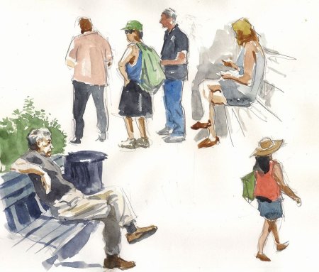 Цветные Наброски людей