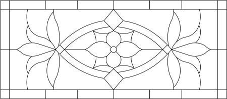 Горизонтальный орнамент для витража