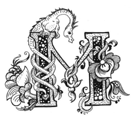 Инициал буквица к Древнерусская рукопись