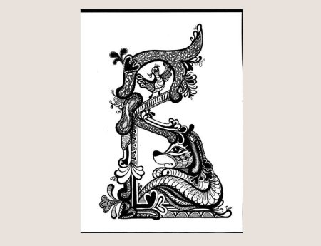 Книжная Графика буквица Инициал