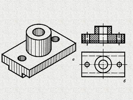 Деталь в разрезе черчение