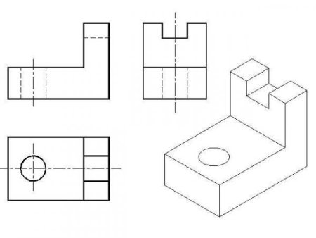 Аксонометрическая проекция детали 9 класс