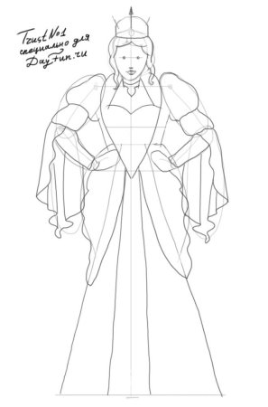 Эскиз костюма Снежная Королева