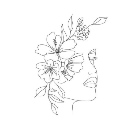 Портрет женщины одной линией