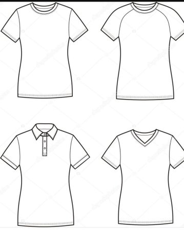 Технический эскиз футболки женской