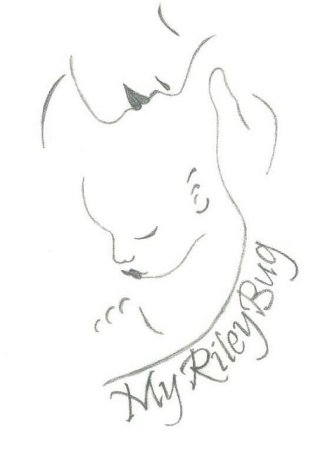 Тату силуэт мамы и ребенка