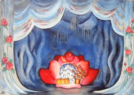 Эскиз декорации для спектакля Oriane 1935