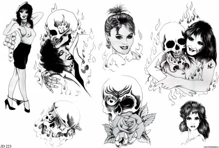 Прикольные эскизы тату для девушек