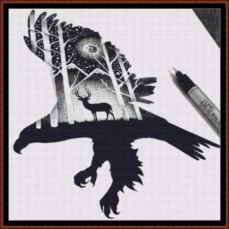 Рисунки чёрным фломастером