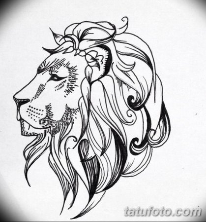 Знак зодиака Лев тату эскиз