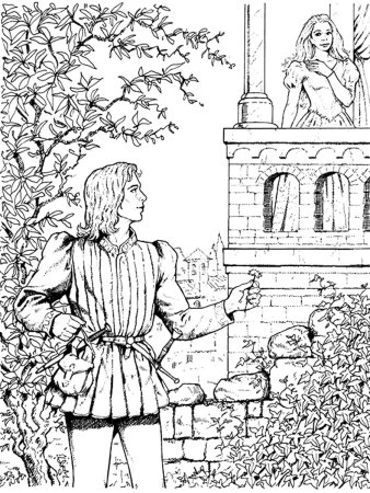 Раскраска ромэо и Джульетта