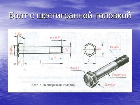 Болт с шестигранной головкой чертеж 9 класс