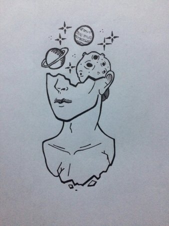 Простые рисунки черной ручкой