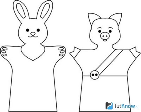 Перчаточные куклы для кукольного театра рисунок