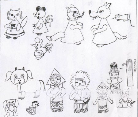 Раскраска пальчиковый театр для детей