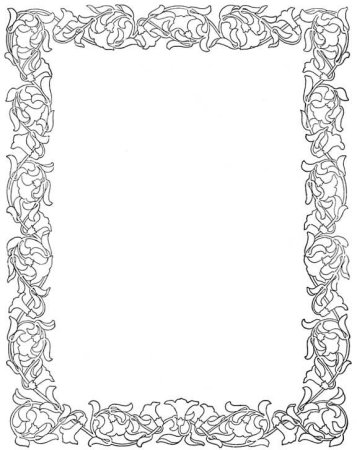 Орнамент рамка раскраска