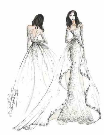 Красивые эскизы платьев