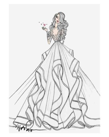 Платье рисунок