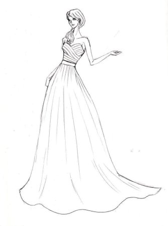 Нарисовать платье