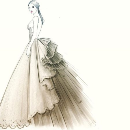 Романтический стиль в одежде эскизы