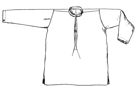 Контур рубахи для рисования