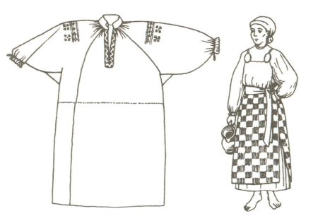 Эскиз русской народной рубахи