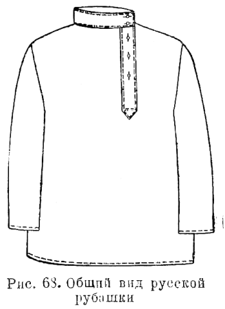 Контур рубахи косоворотки