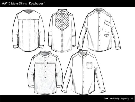 Эскиз мужской сорочки