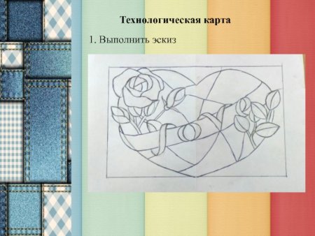 Выполнить эскиз рисунка для хлопчатой ткани