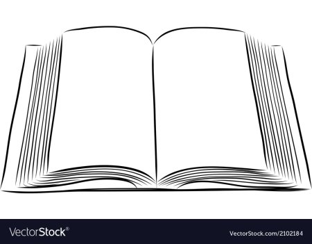 Эскиз раскрытой книги