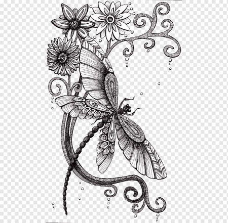 Графический рисунок бабочки