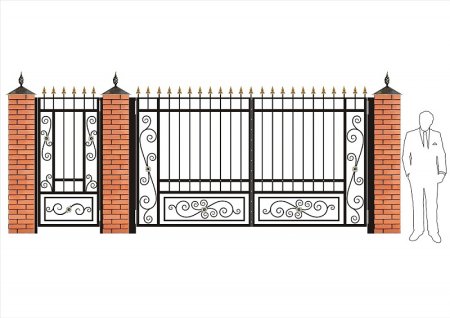 Кованые ворота v-020 (1 кв.м.)