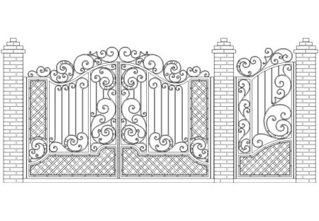 Чертежи кованных ворот и калиток